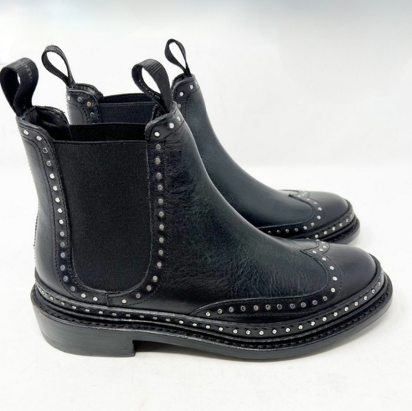 NWT Rag & Bone Benson Black Studded Leather Boots 11 - Picture 5 of 11